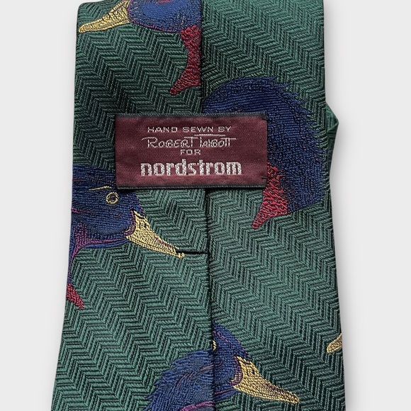 Vintage Nordstrom Silk Mallard Duck Tie - Picture 3 of 6